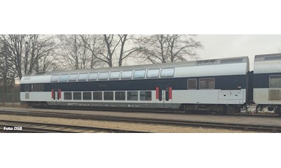 Doppelstockwagen DSB 2. Kl blau/weiss grüne Tür