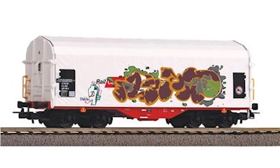 Schiebeplanenwg. Rail Cargo Austria VI, Graffiti