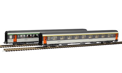 SNCF 2 Personenwagen Corail Vu 1. und 2.Klasse Ep. V