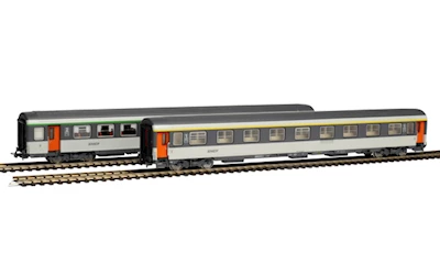 SNCF 2 Personenwagen Corail Vu 1. und 2.Klasse  Ep. V