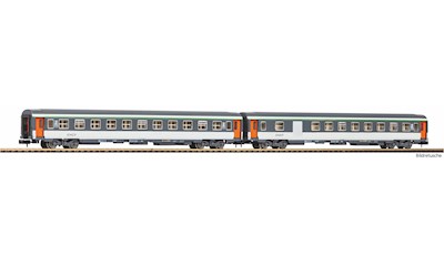 N-2er Set Abteilwg. 2.Kl.+ 2.Kl./Gepäckabteil SNCF  Ep IV/V