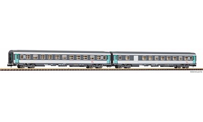N-2er Set Abteilwg. 2.Kl.+ 2.Kl./Gepäckabteil SNCF  Ep VI