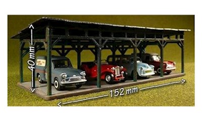 LC Bausatz Unterstell für 4 Autos H0