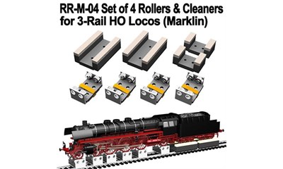 H0-AC 4 Stück Rollböcke + Reinigungsfilze Märklin