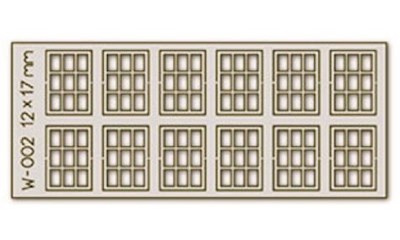 12 Stk. Sprossenfenster 9-Scheiben, LC H0