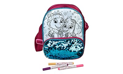 Tasche Pailletten zum Bemalen, inkl. 3 Stifte aus Polyester