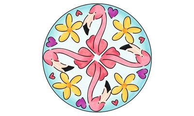 Mini Mandala-Designer Flamingo