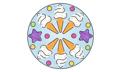Mandala-Designer Unicorn   D/F/I/NL/EN/E