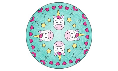 Mini Mandala Designer Unicorn