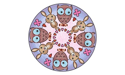 Mini Mandala-Designer Cute Animals