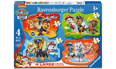 Paw Patrol 4 Large Shaped Puzzle