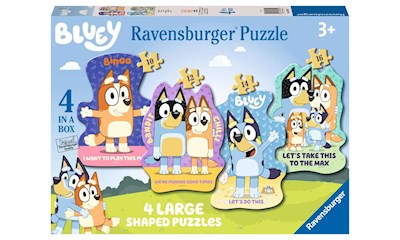 Bluey  4 Large Shaped Puzzles