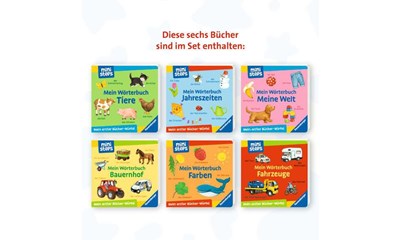 Bücher-Würfel, Bücher-Set: Wörter