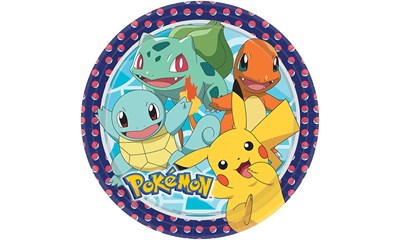 8 Kartonteller 23cm Pokemon