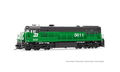 Burlington North.Diesellok U25c Phase II Nr.1 DC