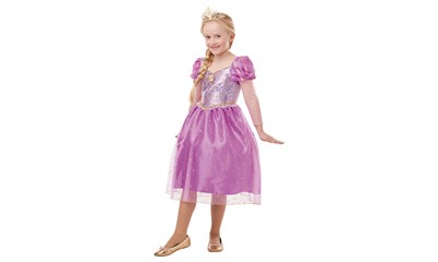 Kleid Rapunzel, Gr.M Glitter and Sparkle, Kleid und Diadem, 5-6 Jahre