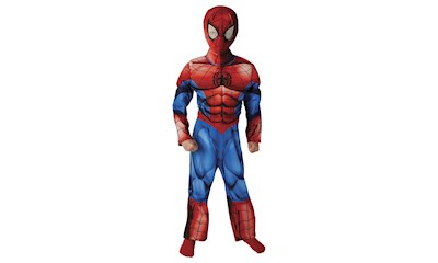 Ultimate Spider Man 7-8 J. Premium Kostüm mit Overall, Muskelpolster und Haube