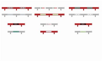 Scalextric Crash Barriers With Stickers