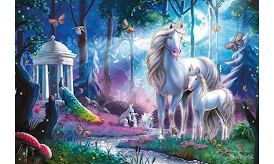 Einhornstute mit Fohlen 200 Teile