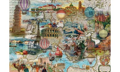 Ballonfahrt durch Europa