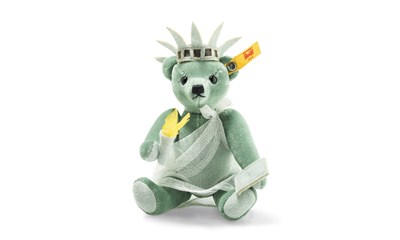 New York Teddybär in Geschenkbox grün 15cm
