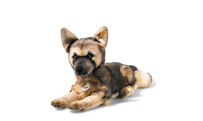 Mike Schäferhund liegend braun/blond 37cm