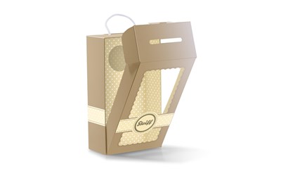 Lea Teddybär Greifring mit Rassel in Geschenkbox grau/pink 15cm