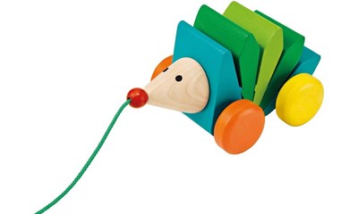 Nachzieh-Igel Kasper Klip-Klap 16cm