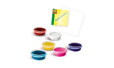 Fingerfarben 6 Stück ca. 120 ml: Gelb, Pink, Rot, Lila, Blau, Grün