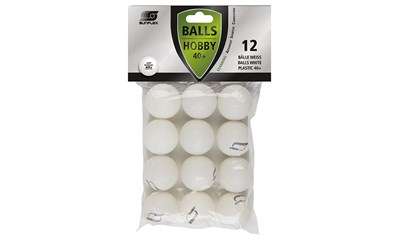 12 Tischtennisbälle weiss Hobby 4 cm Plastikball 40+