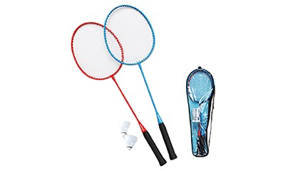Badminton-Set Matchmaker 2 2 Schläger, 2 Federbälle in Tragetasche