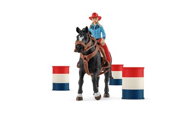 Barrel Racing mit Cowgirl 16x14.5x12.5cm