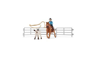 Team Roping mit Cowgirl 22x19x12cm