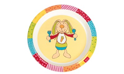 Melamin-Teller Rainbow Rabbit