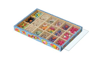Holzperlen in Box