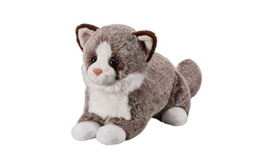 Katze dunkelbraun liegend 25cm