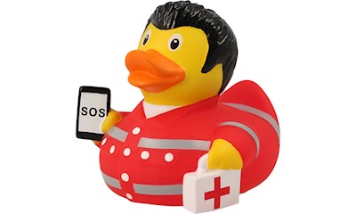 Badeente Sanitäter 7.5 x 8.5cm Badeente