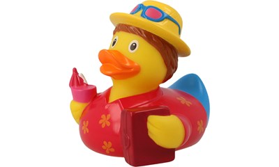 Badeente Urlauber 7.5 x 8.5cm Badeente