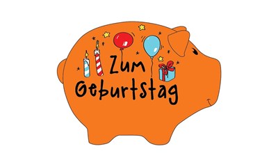 Sparsäuli zum Geburtstag 17.5cm