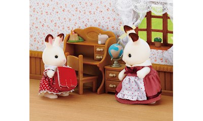 Chocolate Rabbit Sister & Desk