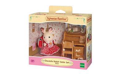 Chocolate Rabbit Sister & Desk