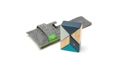 Mag. Holzprisma blau, 6-teilig im Beutel