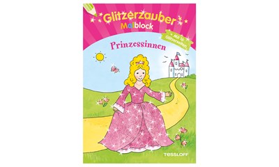 Glitzerzauber Prinzessinnen Malblock, 64 Seiten, 21x14 cm, ab 5+