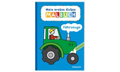 Malbuch Fahrzeuge Mein erstes dickes Malbuch, 64 Seiten, ab 3 Jahren