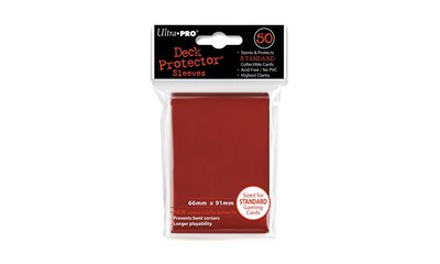 Red Deck Protector Standard (50) NEW SIZE