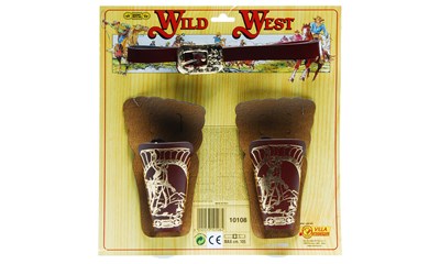 Cowboygurt 2 Holster braun