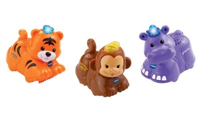 Dschungeltiere Trio Set Tiger, Affe und Nilpferd