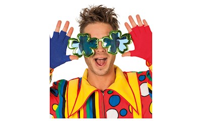 Riesenbrille Kleeblatt auf Karte