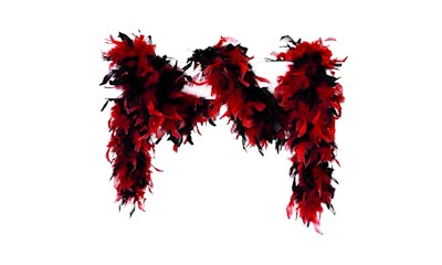 Federboa rot-schwarz, 180 cm