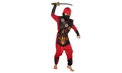 Ninja Fire, Gr.116 4-teilig, Hose, Hemd, Gilet, Kopfbedeckung